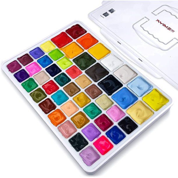 HIMI Gouache Paint Set, 50 colors(14Colors*60ml & 36Colors*30ml) with a Portable Carrying Case, J... | Walmart (US)