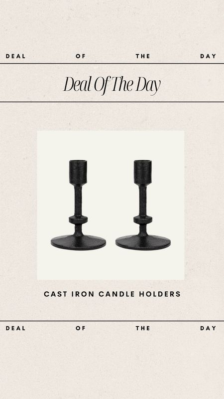 Deal of the Day - Amazon Cast Iron Candle Holders // on sale for only $12 and comes in multiple sizes! 

candle holders, amazon home finds, amazon deals, amazon favorites, home decor deals, budget friendly home decor, shelf styling

#LTKFindsUnder50 #LTKHome #LTKSaleAlert