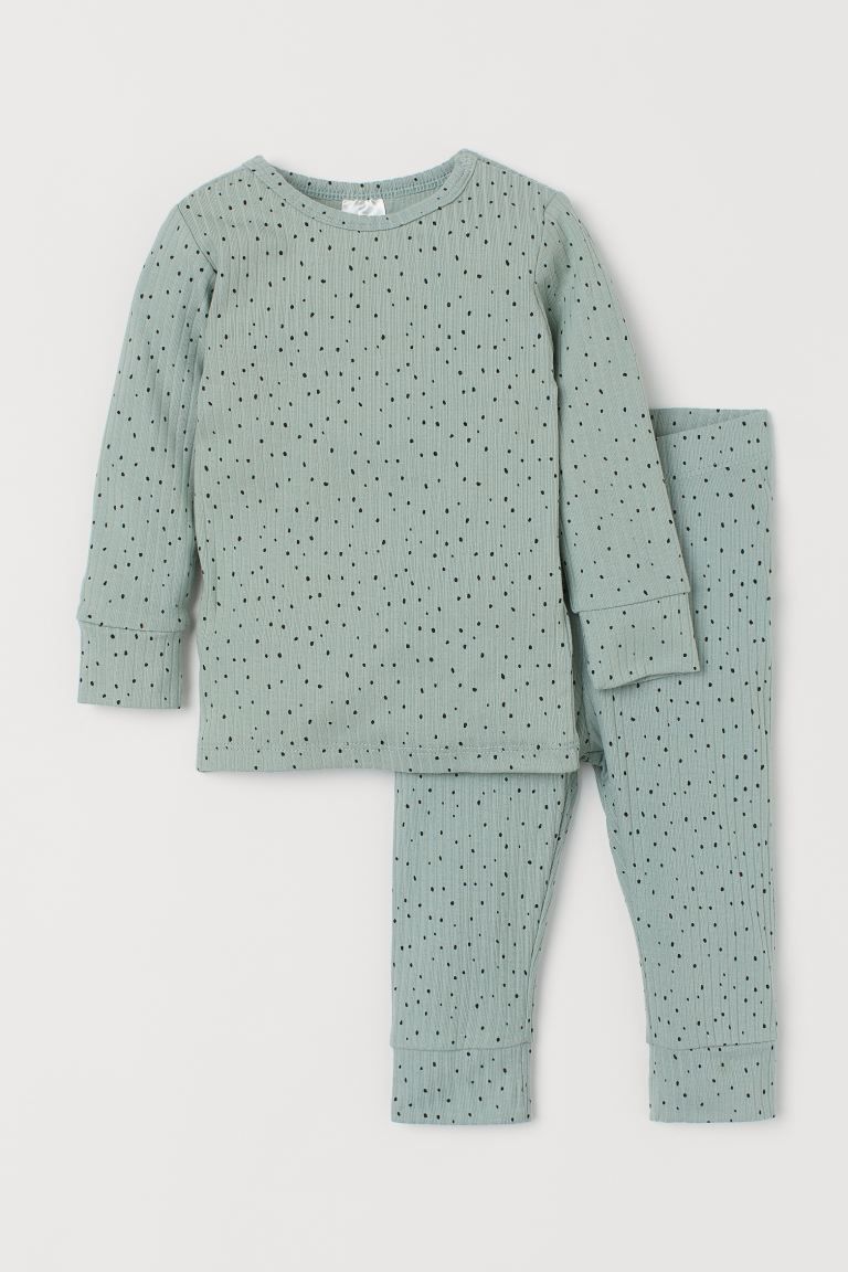 2-piece Ribbed Cotton Set | H&M (US + CA)