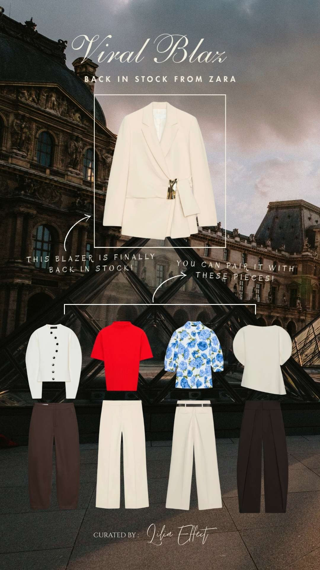 Viral blazer — back in stock from Zara 🤍 The perfect structured piece to instantly elevate any outfit. Effortless, polished, and worth the wait. ✨
 

 #LTKootd #LTKWorkwear