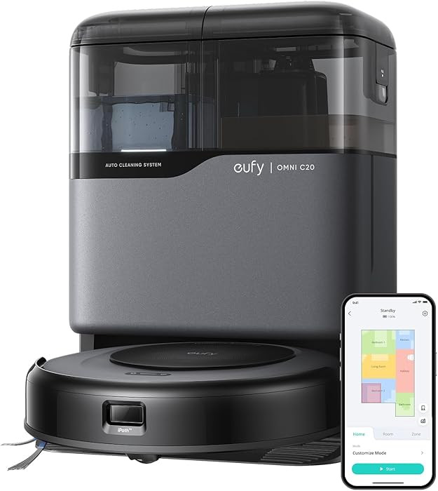 eufy Omni C20 Robot Vacuum and Mop, All-in-One Station, Auto Mop Washing and Auto Drying for Hand... | Amazon (US)