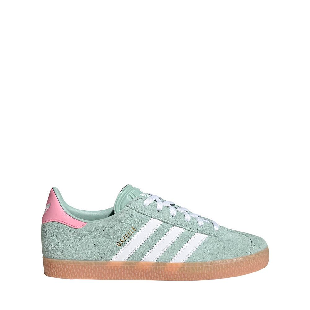 adidas Gazelle Athletic Shoe - Big Kid - Hazy Green / White / Pink | Journeys