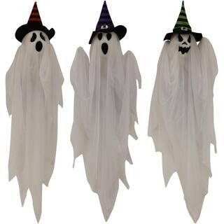 26 in. Hanging Ghosts Set of 3 Halloween Prop | The Home Depot