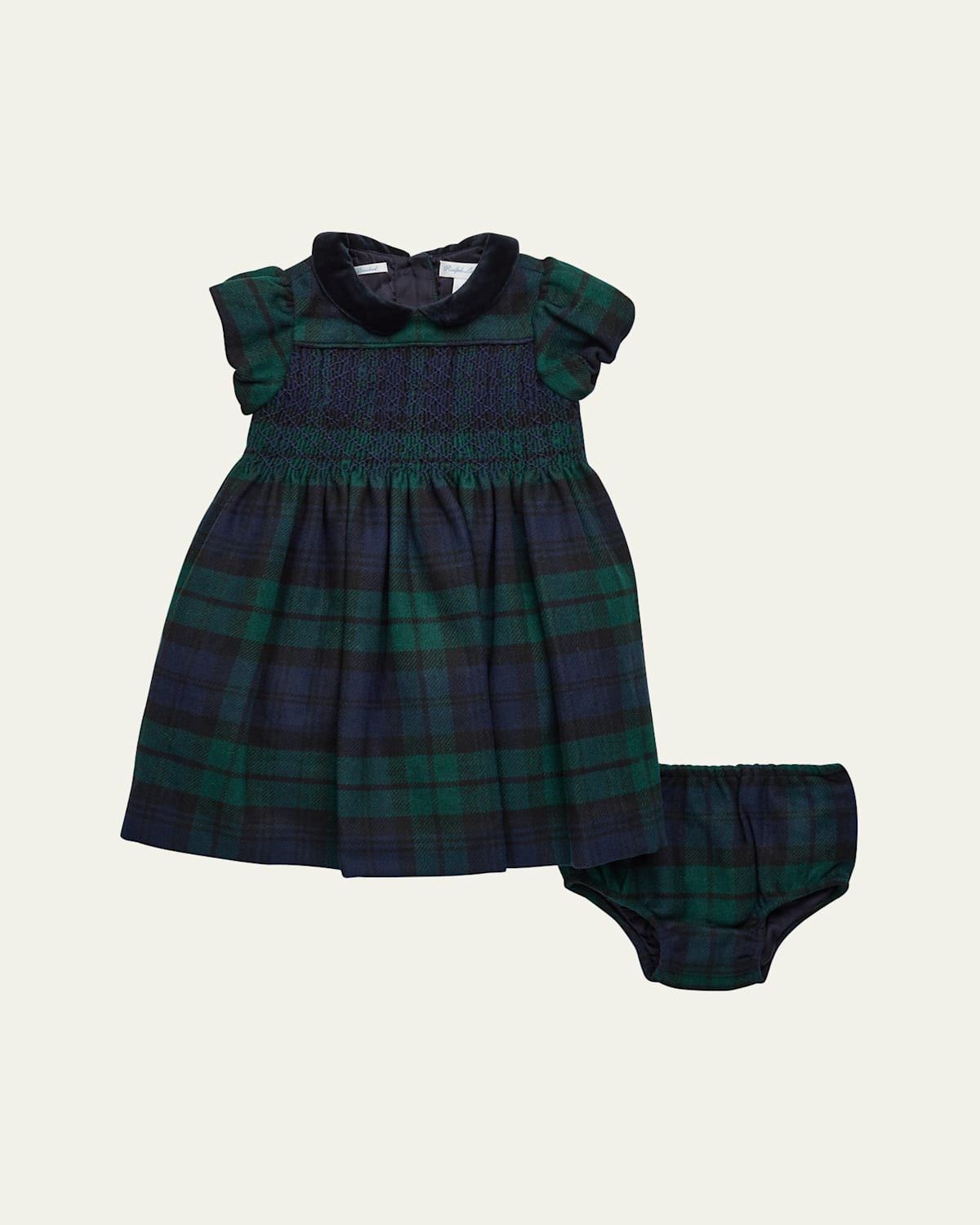 Girl's Plaid-Print Smocked Dress W/ Bloomers, Size 9M-24M | Bergdorf Goodman