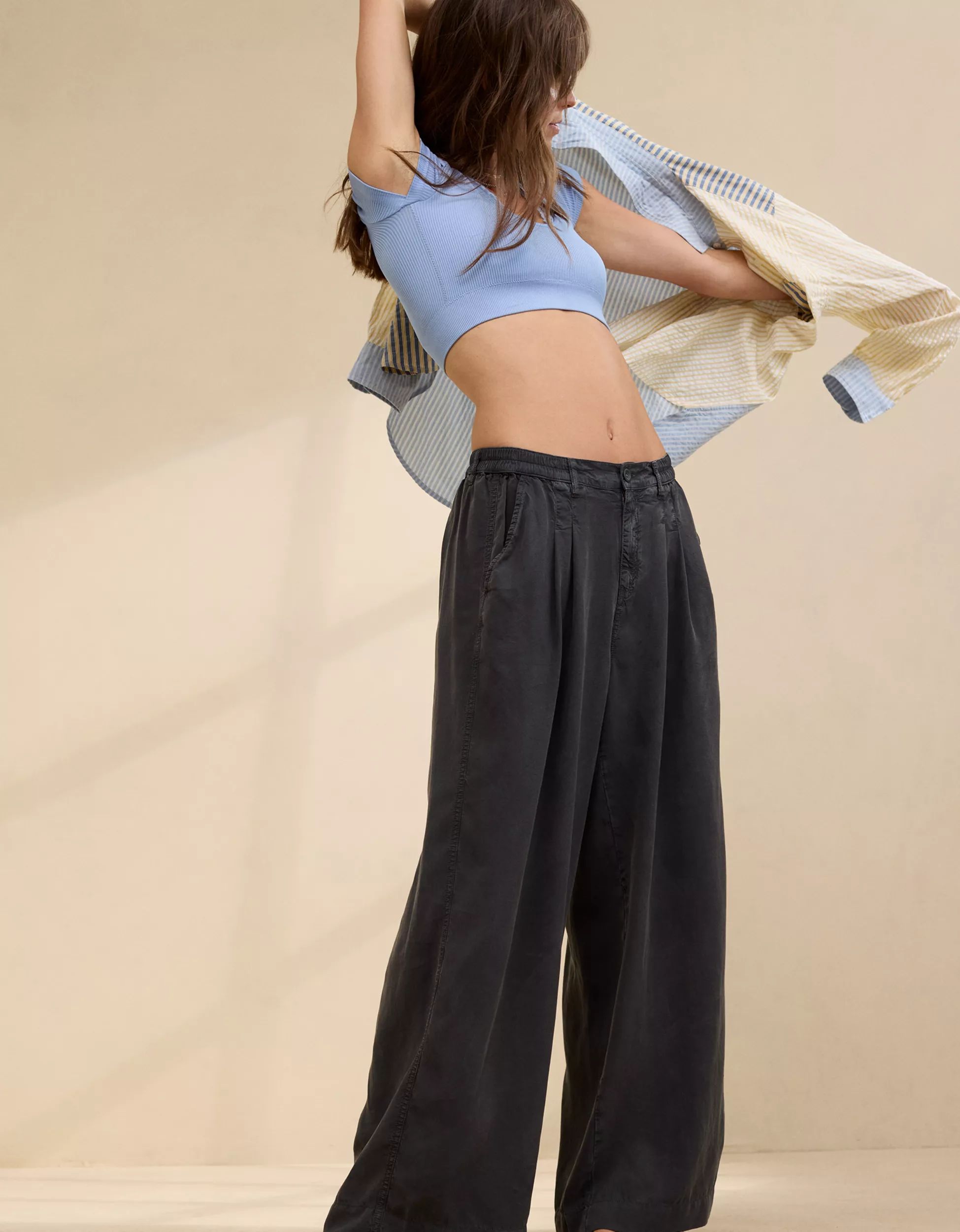 Aerie Drapey Chill Trouser | American Eagle Outfitters (US & CA)