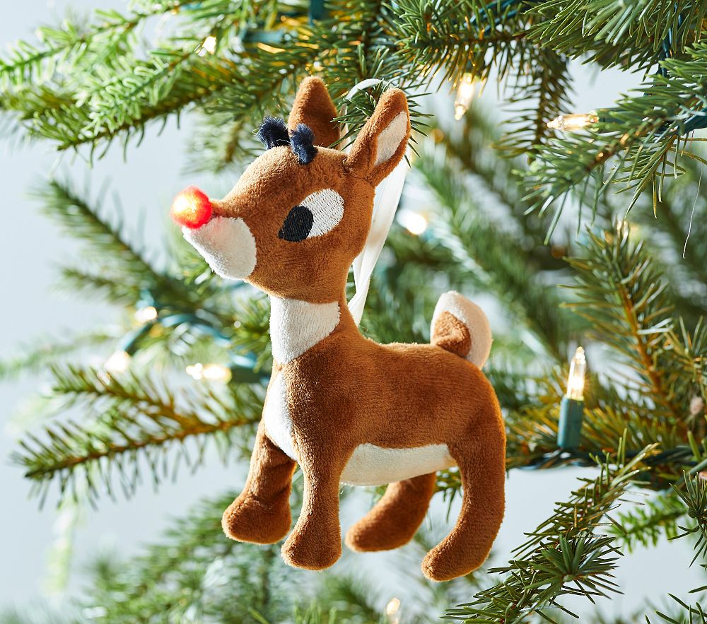 Rudolph® the Red-Nosed Reindeer Light-Up Ornaments | Pottery Barn Kids