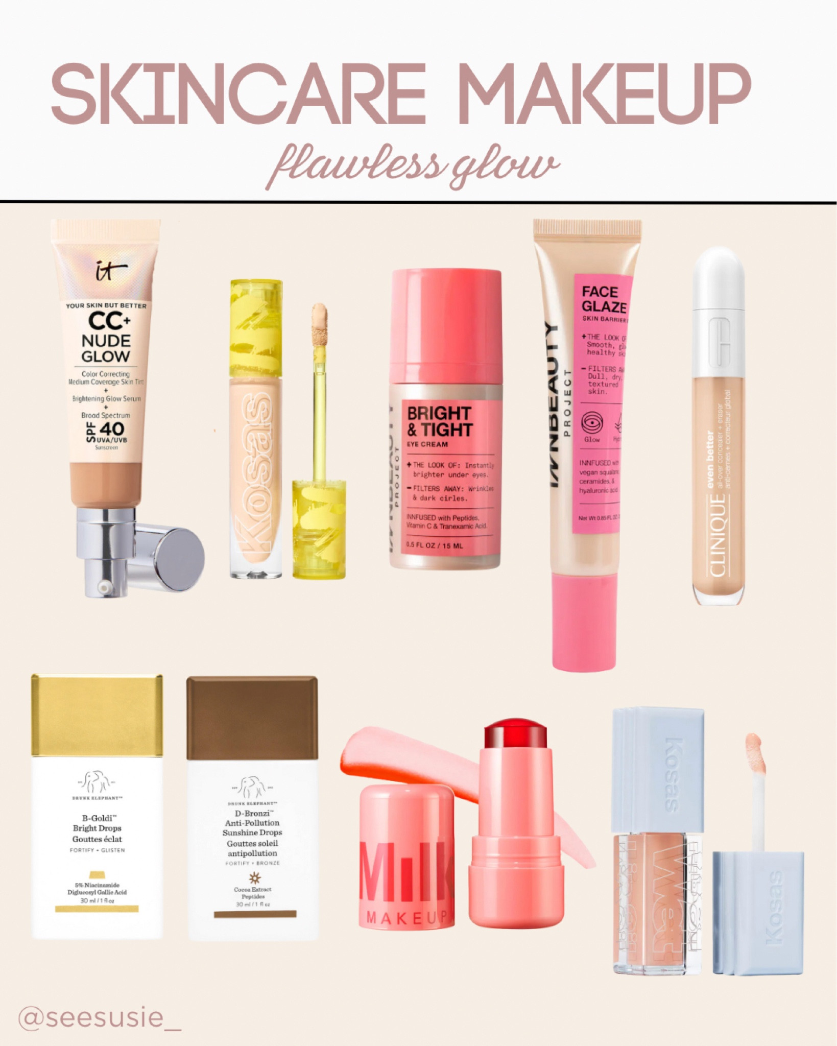These are my go to products for a flawless, no makeup look. I’m especially loving the face glaze! 

#LTKover40 #LTKbeauty