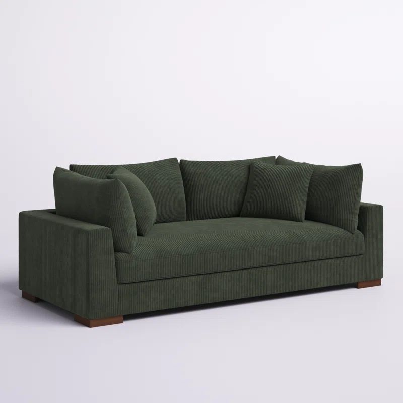 Alcantara 89.5" Square Arm Sofa | Wayfair North America