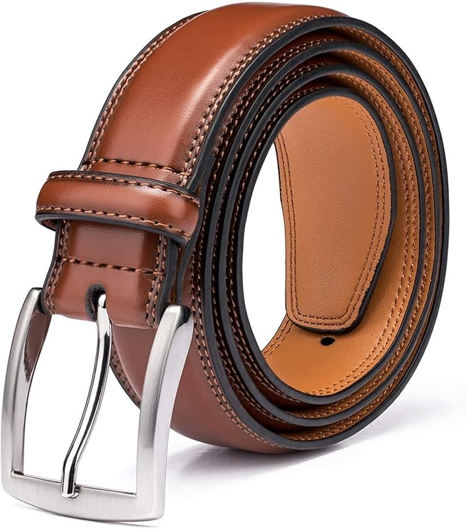 KM Legend Mens Genuine Leather Dress - Classic & Fashion For Work Business And Casual Belt | Amazon (US)