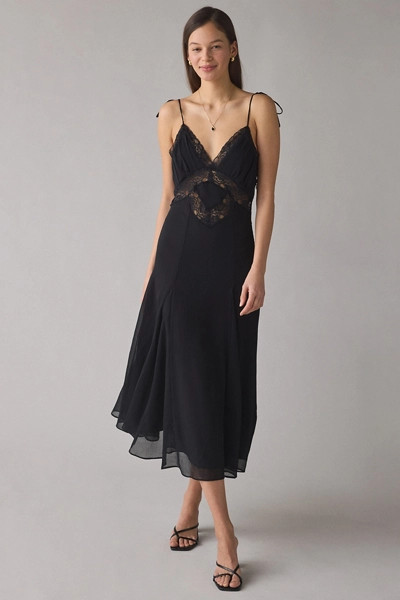 Lioness Harmony Lace Trim Slip Midi Dress | Urban Outfitters (US and RoW)