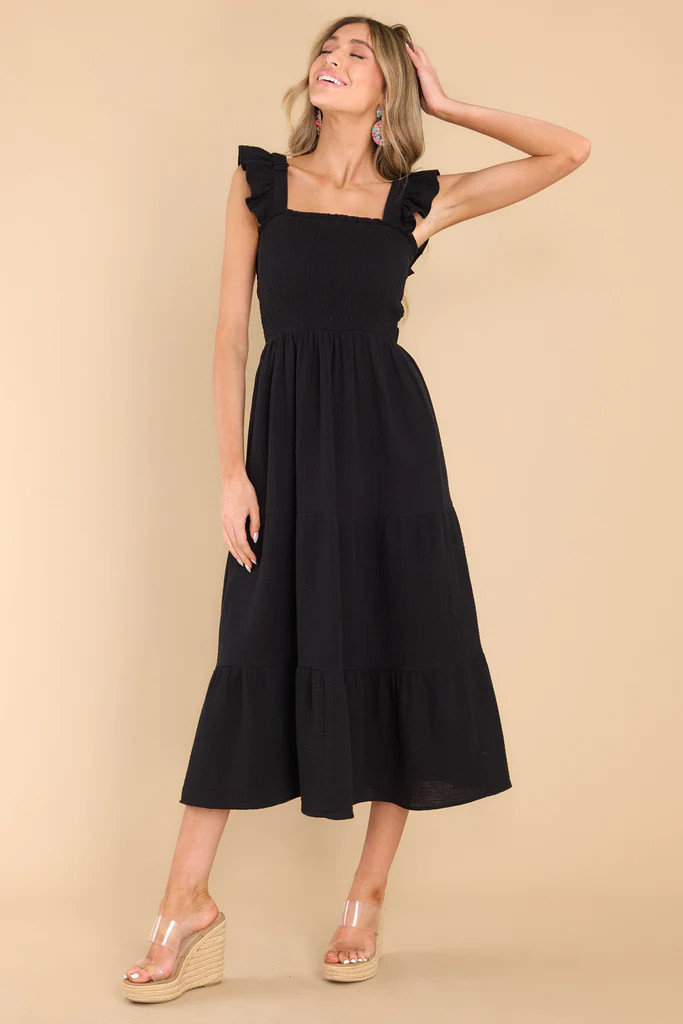 Strong Of Heart Black Maxi Dress | Red Dress 