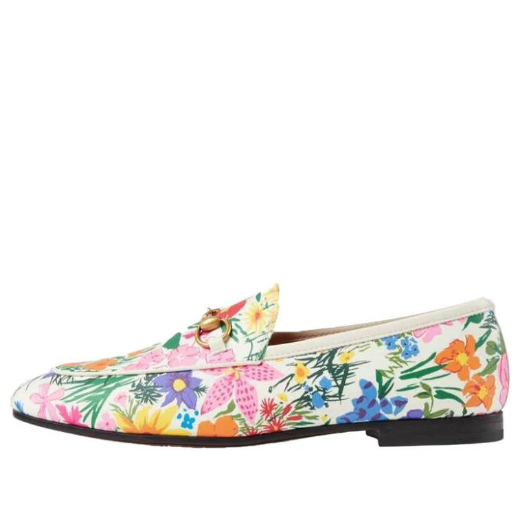 (WMNS) Gucci Leather Floral Print Loafers 'Multicolor' 647611-2L350-9270 | KICKS CREW