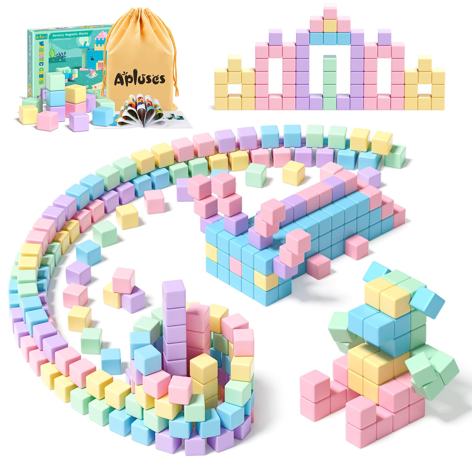 45PCS Magnetic Blocks - Toddler Girl Toys, Magnet Building Blocks, STEM Sensory Outdoor Autism To... | Amazon (US)