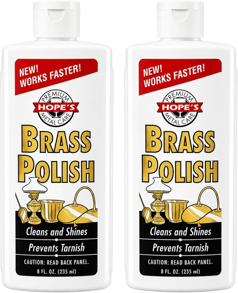 HOPE'S Brass Polish and Cleaner, Prevents Tarnish, Safe for Brass, Copper, Chrome, and Sterling S... | Amazon (US)