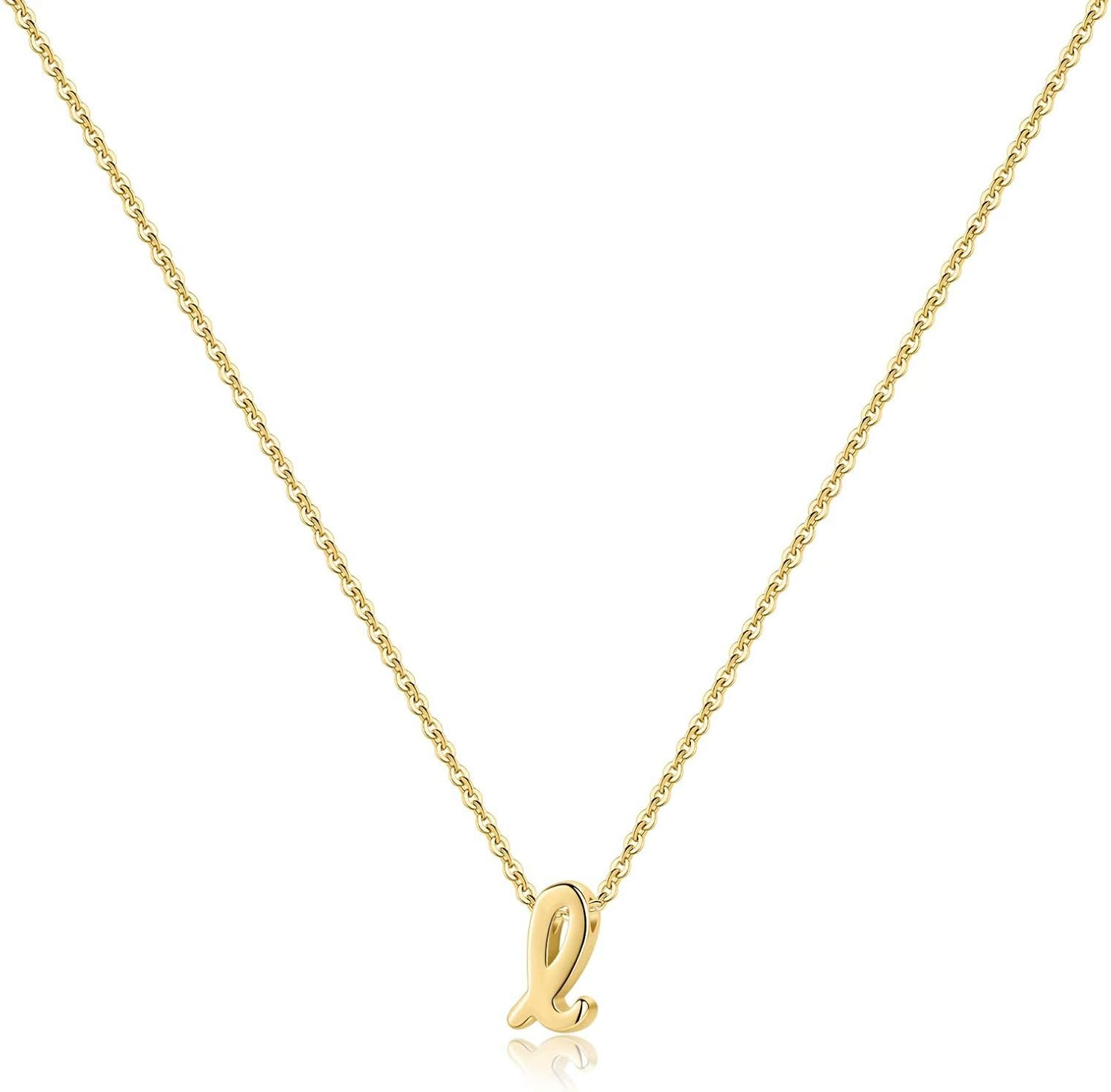 Memorjew 925 Sterling Silver Initial Necklace for Women Girls, Dainty Hypoallergenic Cursive Init... | Amazon (US)