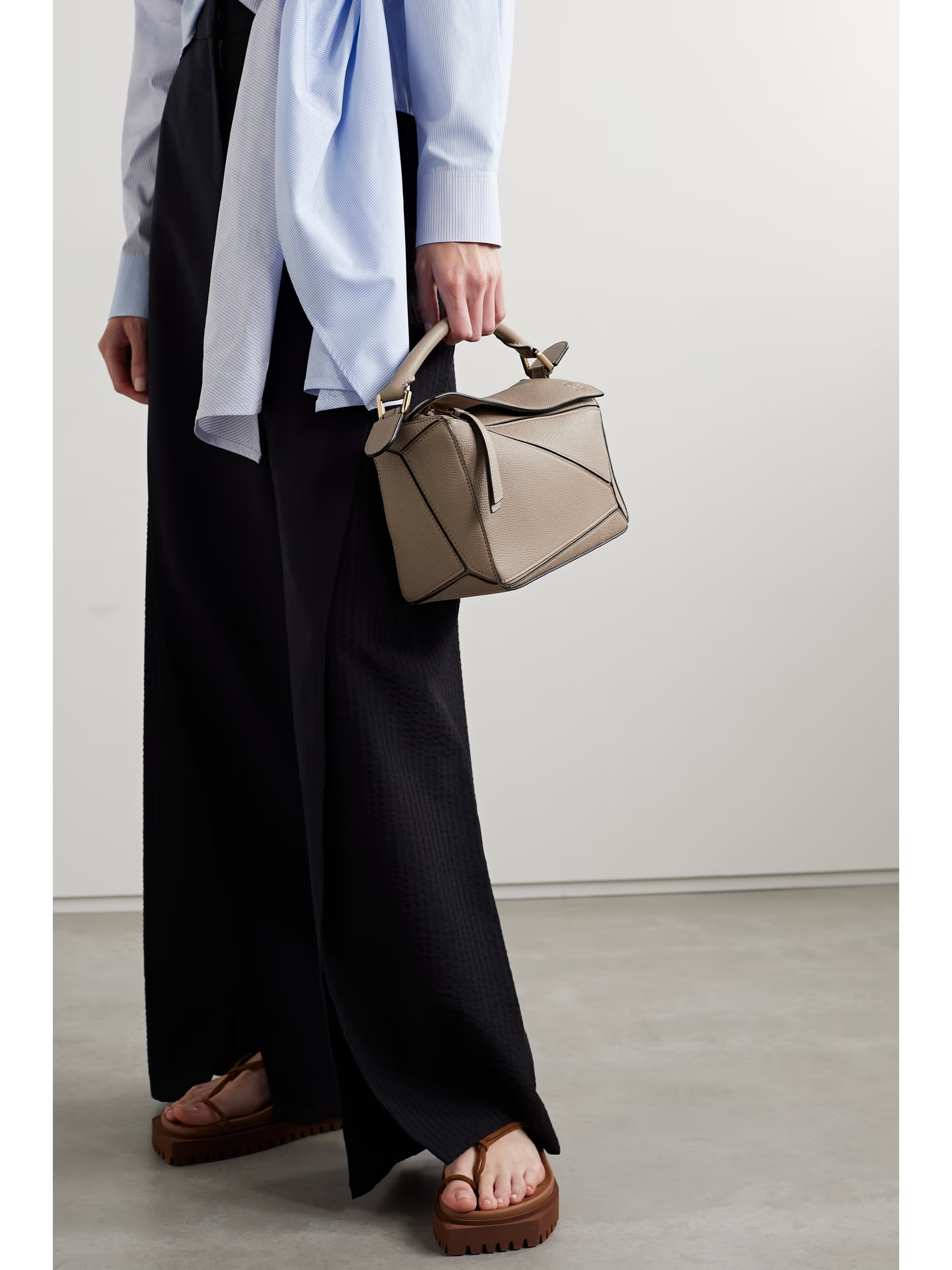 Puzzle small textured-leather shoulder bag | NET-A-PORTER (US)