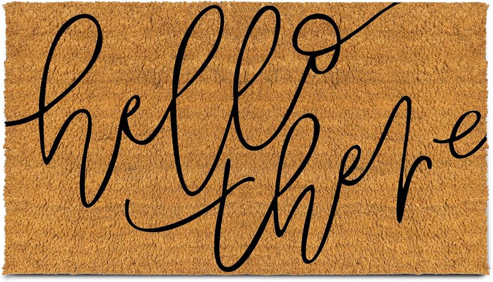 PLUS Haven Coco Coir Door Mat with Heavy Duty Backing, Hello There Doormat, 17.5”x30”, Doorma... | Amazon (US)