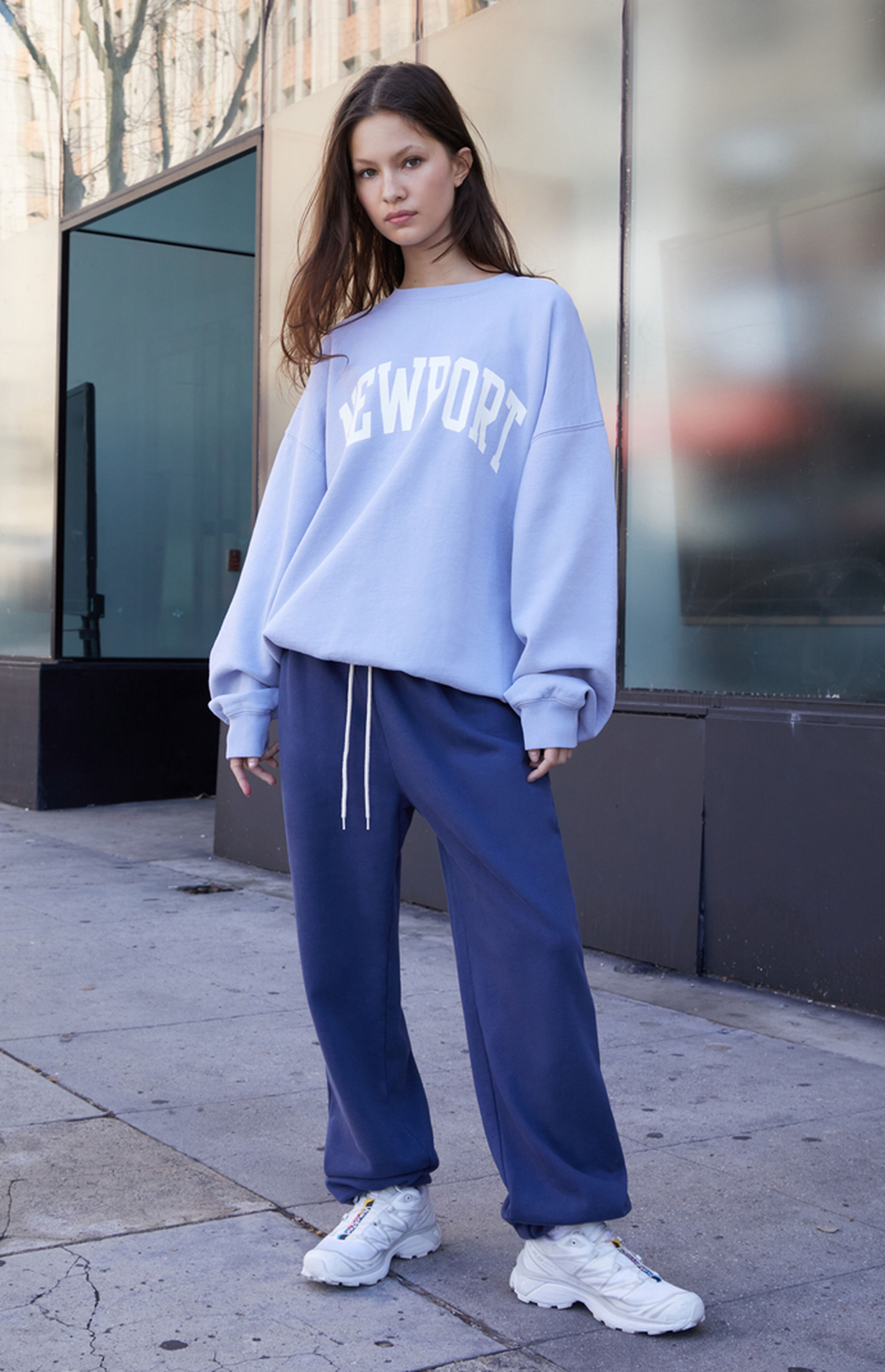 John Galt Light Blue Erica Newport Crew Neck Sweatshirt | PacSun
