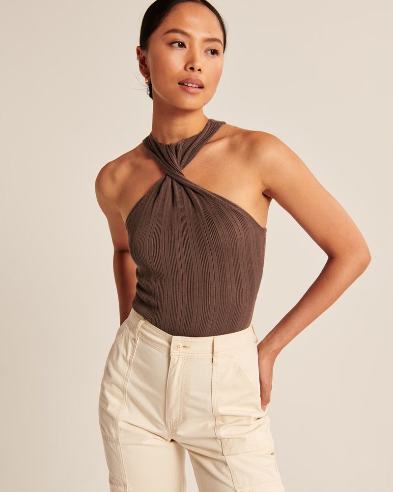 Women's Twist-Front Bodysuit | Women's Up To 40% Off Select Styles | Abercrombie.com | Abercrombie & Fitch (US)