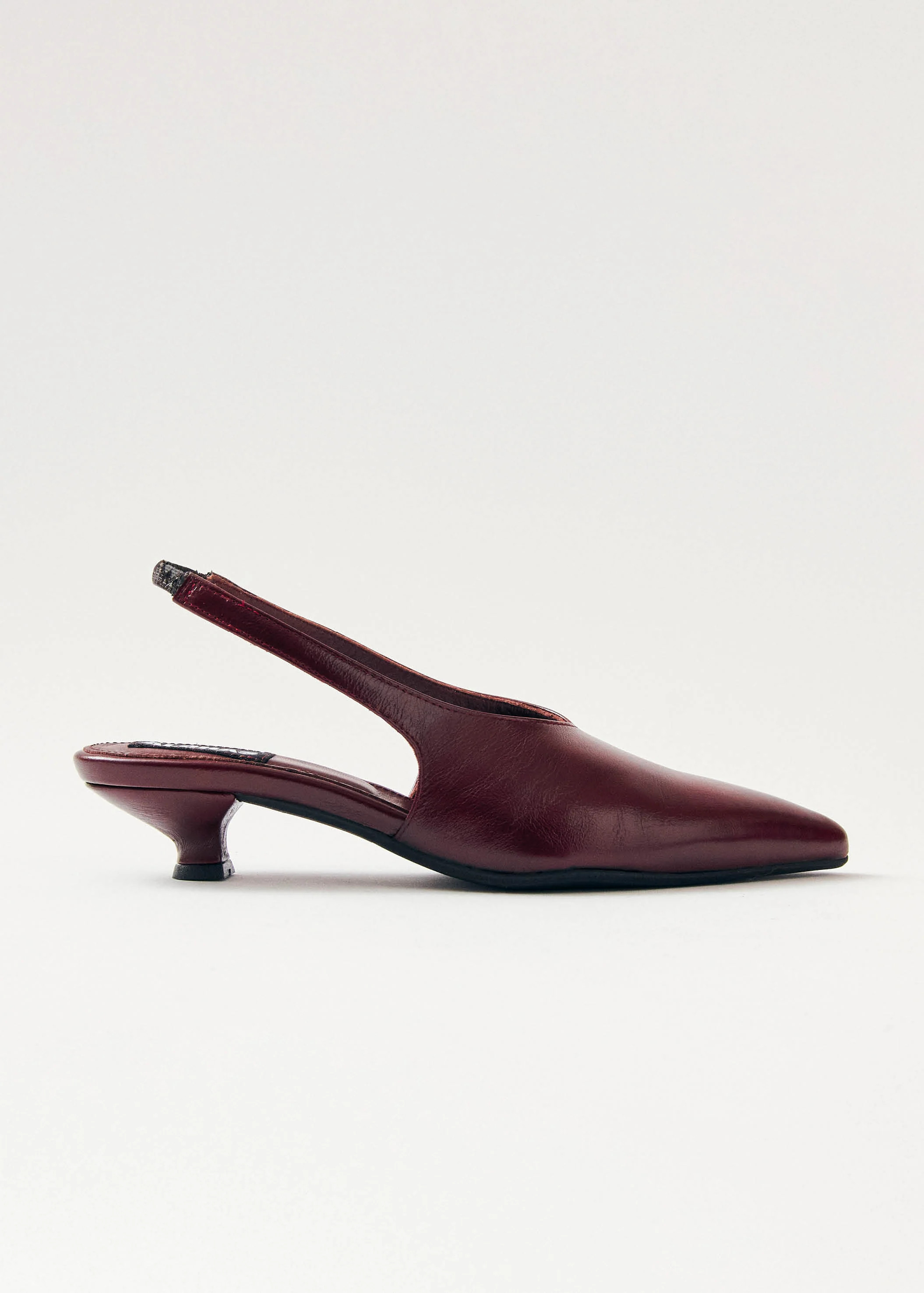 Eros Burgundy Leather Pumps | ALOHAS | Alohas US