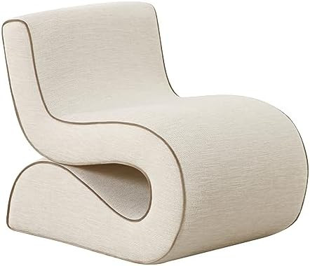 Tov Furniture Senna Cream Basketweave Accent Chair | Amazon (US)