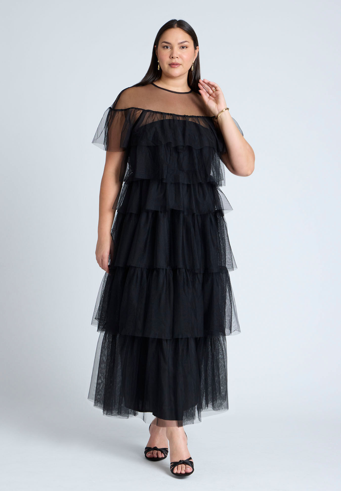 Ruffle Tulle Maxi Dress | Eloquii