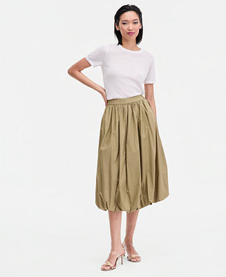 Women's Bubble-Hem Midi Skirt, Macy's Exclusive | Macy's