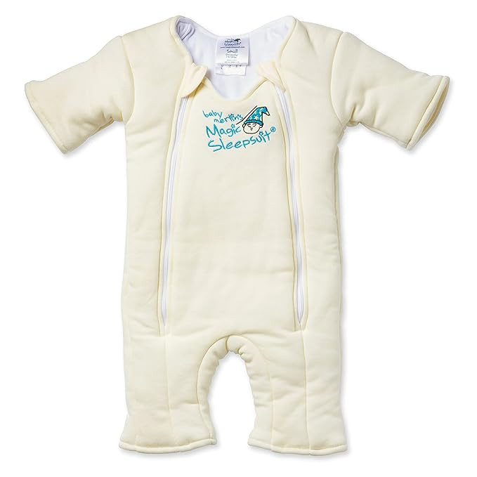 Baby Merlin's Magic Sleepsuit - 100% Cotton Baby Transition Swaddle - Baby Sleep Suit - Cream - 3... | Amazon (US)