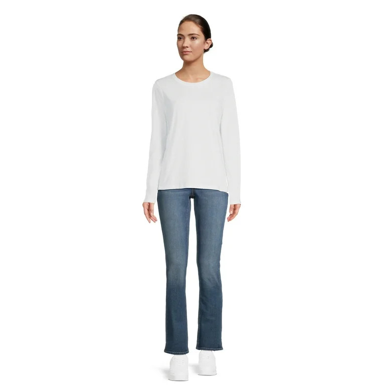 Time and Tru Women's Long Sleeve T-Shirt, Sizes S-XXXL | Walmart (US)