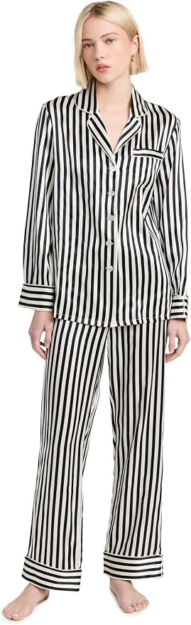 Olivia Von Halle Women's Lila Silk Pajama Set | Amazon (US)