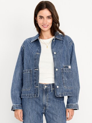 Cropped Jean Chore Jacket | Old Navy (US)