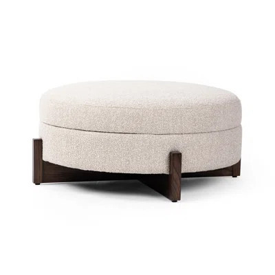 Esben Storage 39" Sattley Fog Ottoman | Perigold