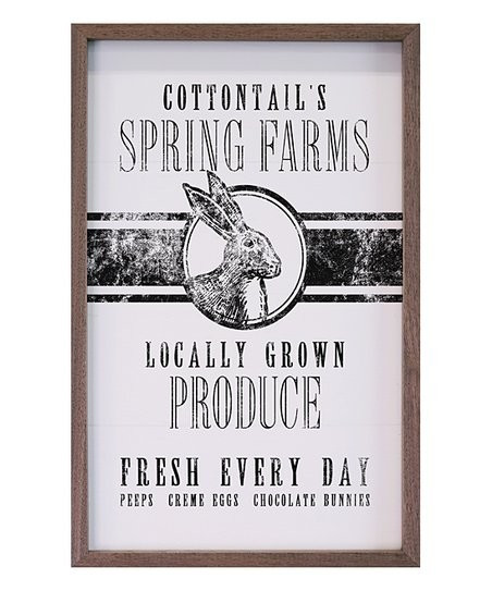 'Cottontails Spring Farms' Framed Wall Sign | Zulily