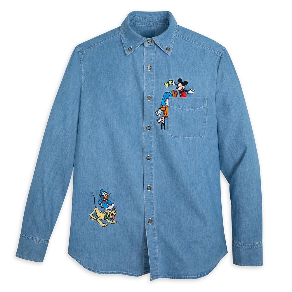 Mickey Mouse and Friends Denim Shirt for Adults | Disney Store