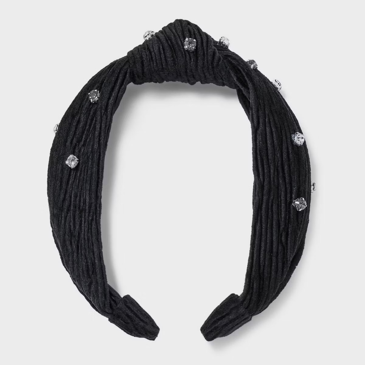 Velvet Topknot Headband with Stones - A New Day™ Black | Target