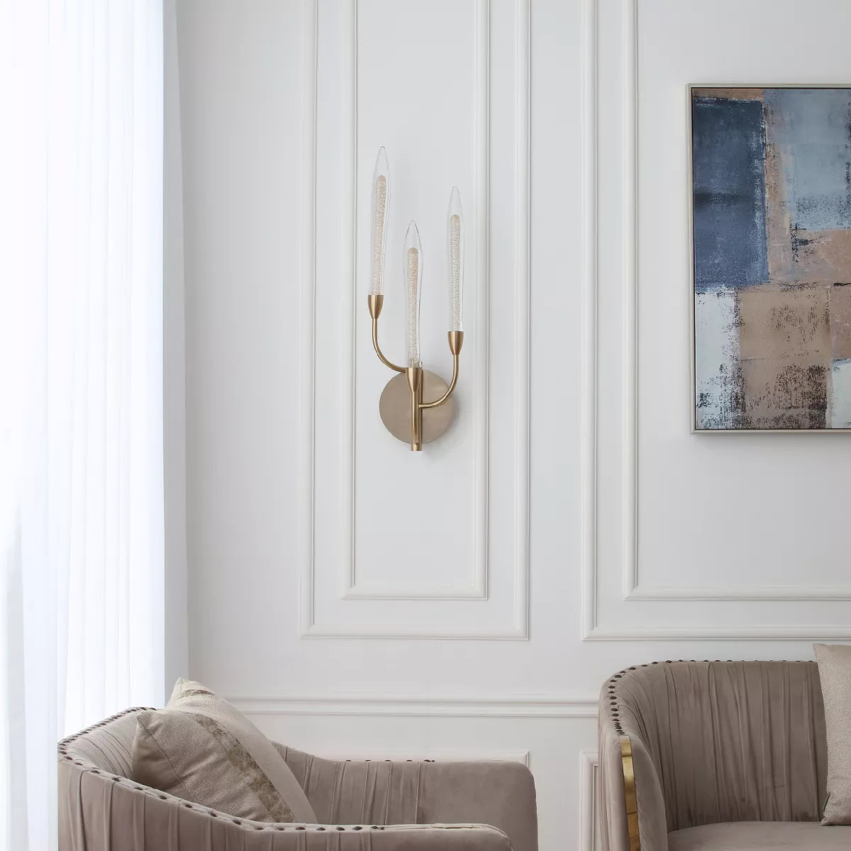 VidaLite Alina 3-Light Wall Sconce Brass | Target