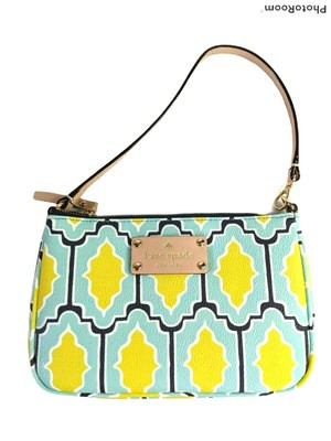Kate Spade Classic Linet Handbag Cabana Tile Seaglass Green Blue Beachy Bright | eBay US
