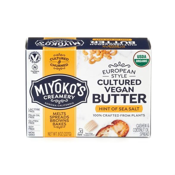 Miyoko's European Style Cultured Vegan Butter - 8oz | Target