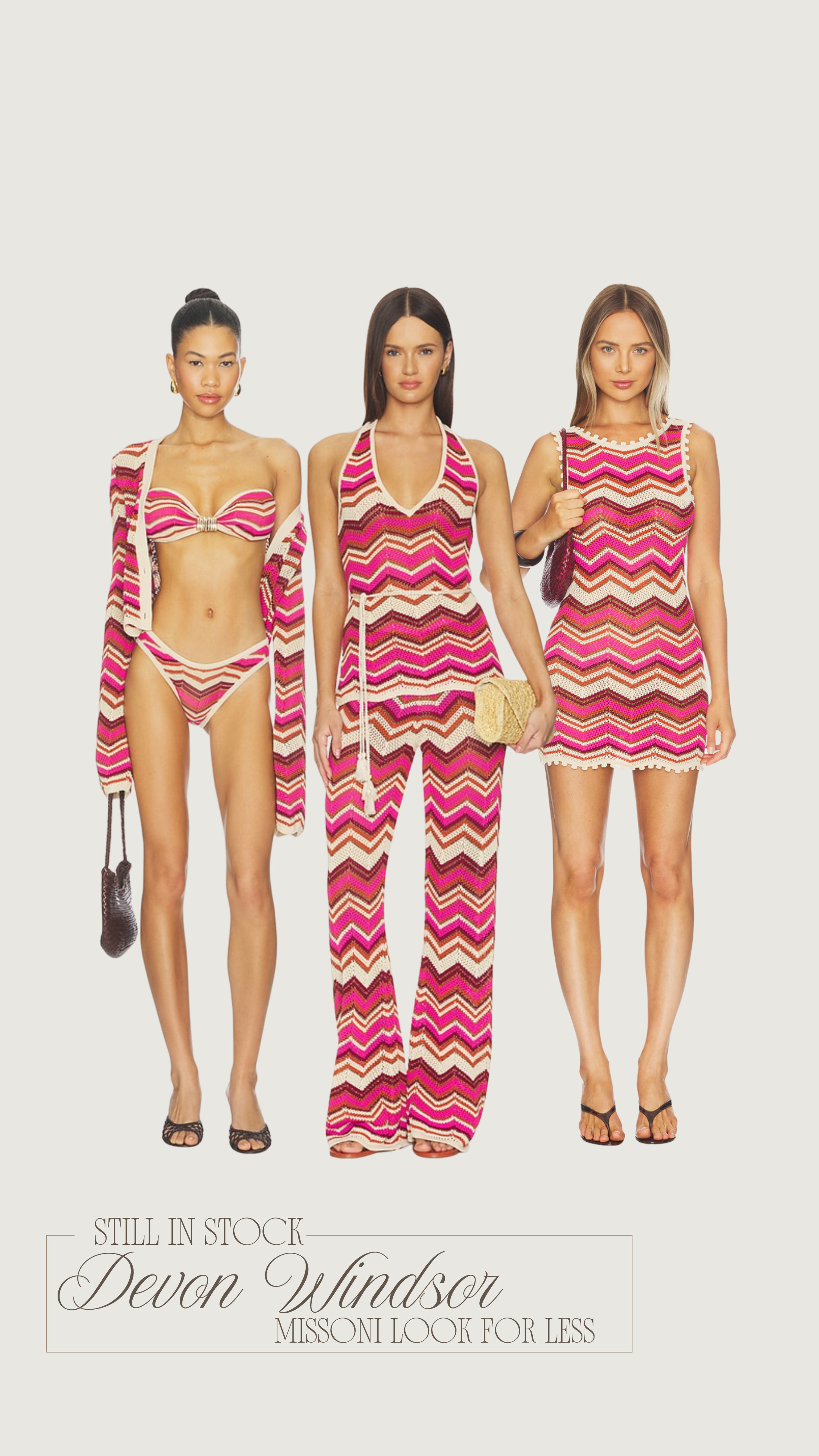 Obsessed with these Missoni look for less and I'm so glad they are still in stock! The bikini will be perfect this summer!

look for less, summer outfits, vacation looks 

 #LTKgrwm #LTKootd #LTKSwim