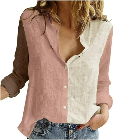 TZNBGO Women s Cardigan Sweaters Linen Button Down Shirt Women Women Printed Cotton Long Sleeve Tank | Walmart (US)
