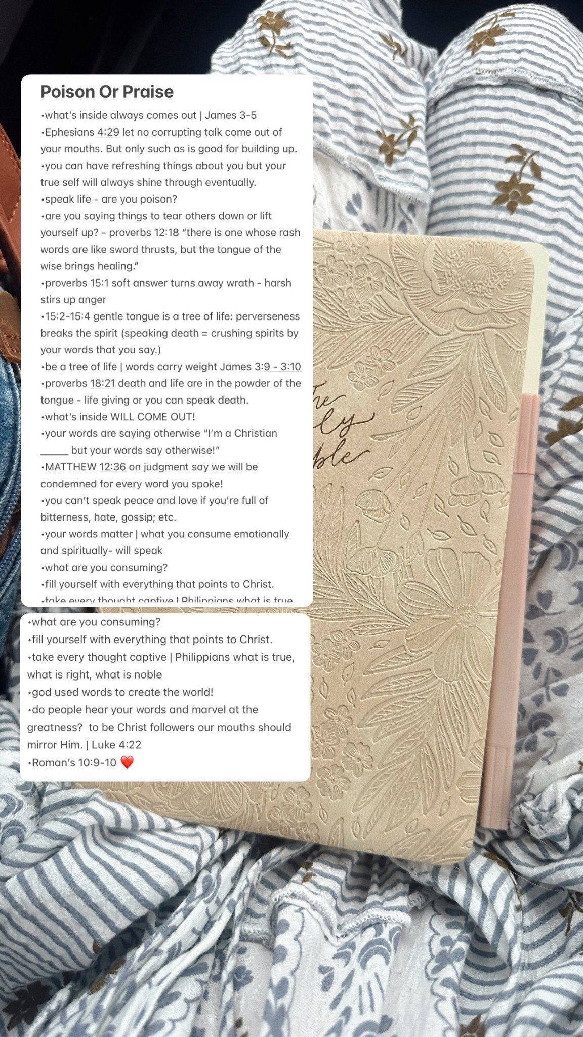 today’s message was too good to not share some notes 🫶🏻✨ 

linking my Bible, ootd for church 

#LTKFamily #LTKU