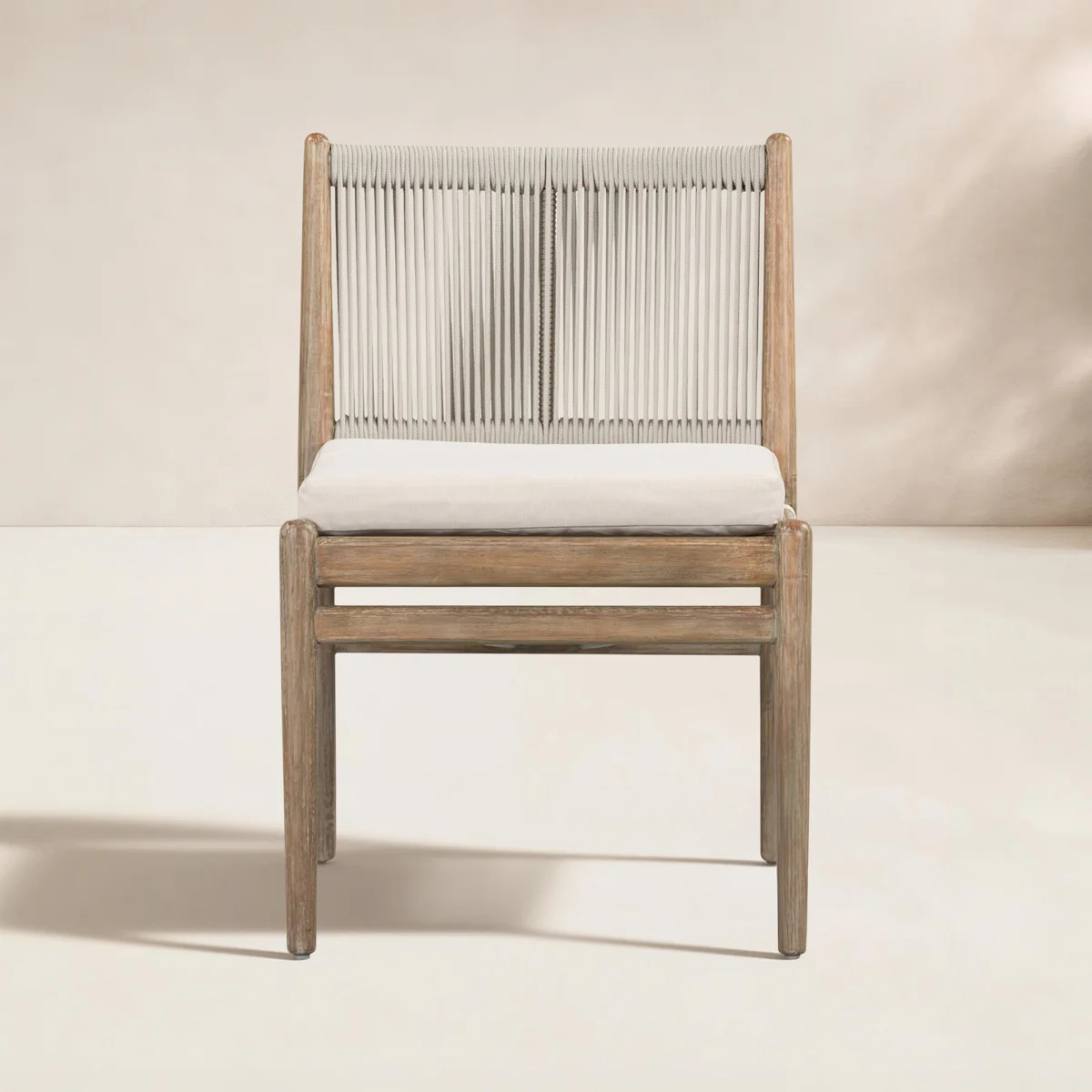 Baltzer Wood Premium All-Weather Wicker Outdoor Dining Side Chair with Cushion | Wayfair North America