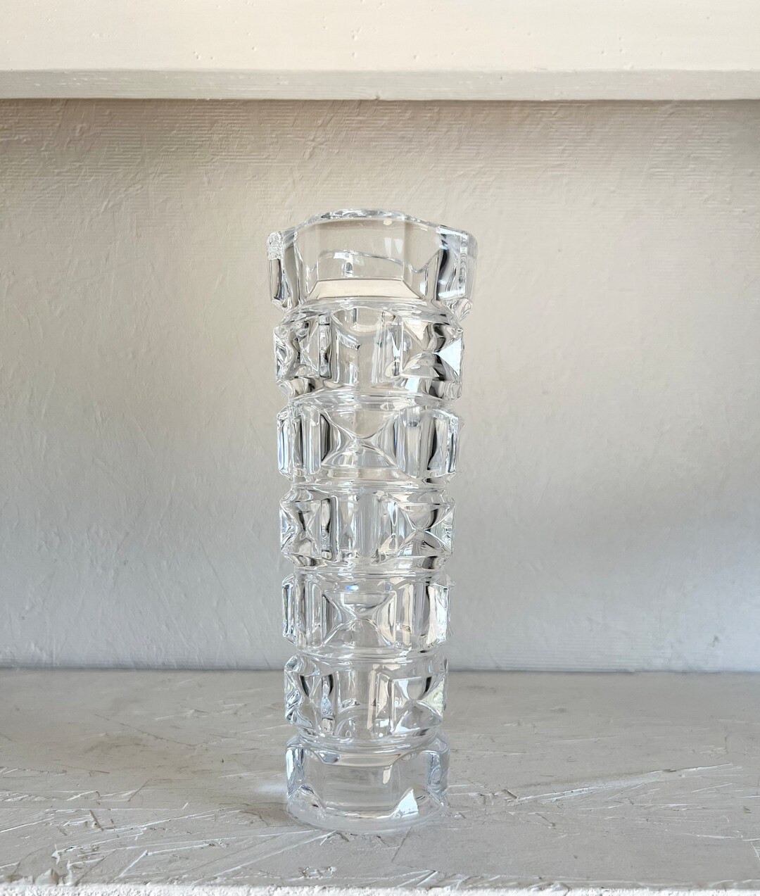 Sklo Clear Glass Vase Mid Century Czechoslovakian SKLO UNION - Etsy | Etsy (US)