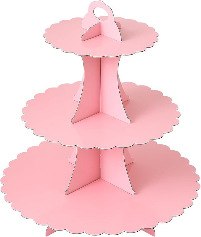 Soleebee 3-Tier Cupcake Stand, Cardboard Cupcake Tower, Dessert Cup Cake Stand Tower for Birthday... | Amazon (US)