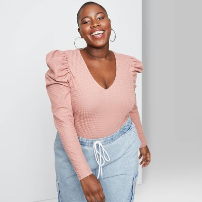 Women's Puff Long Sleeve Bodysuit - Wild Fable™ | Target