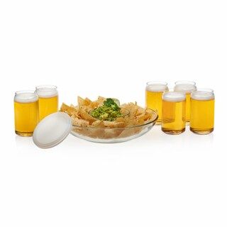 Libbey Game Night Entertaining Set, 6 Can Tumblers, Chip and Dip Bowls with Plastic Lid | Kroger