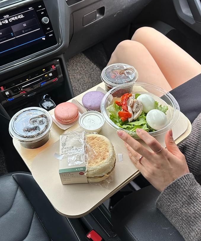 Fits fixed round cup holders 2.75–3.9 in, Twist-lock adjustable base, 14.96 x 11.02 in surface,... | Amazon (US)