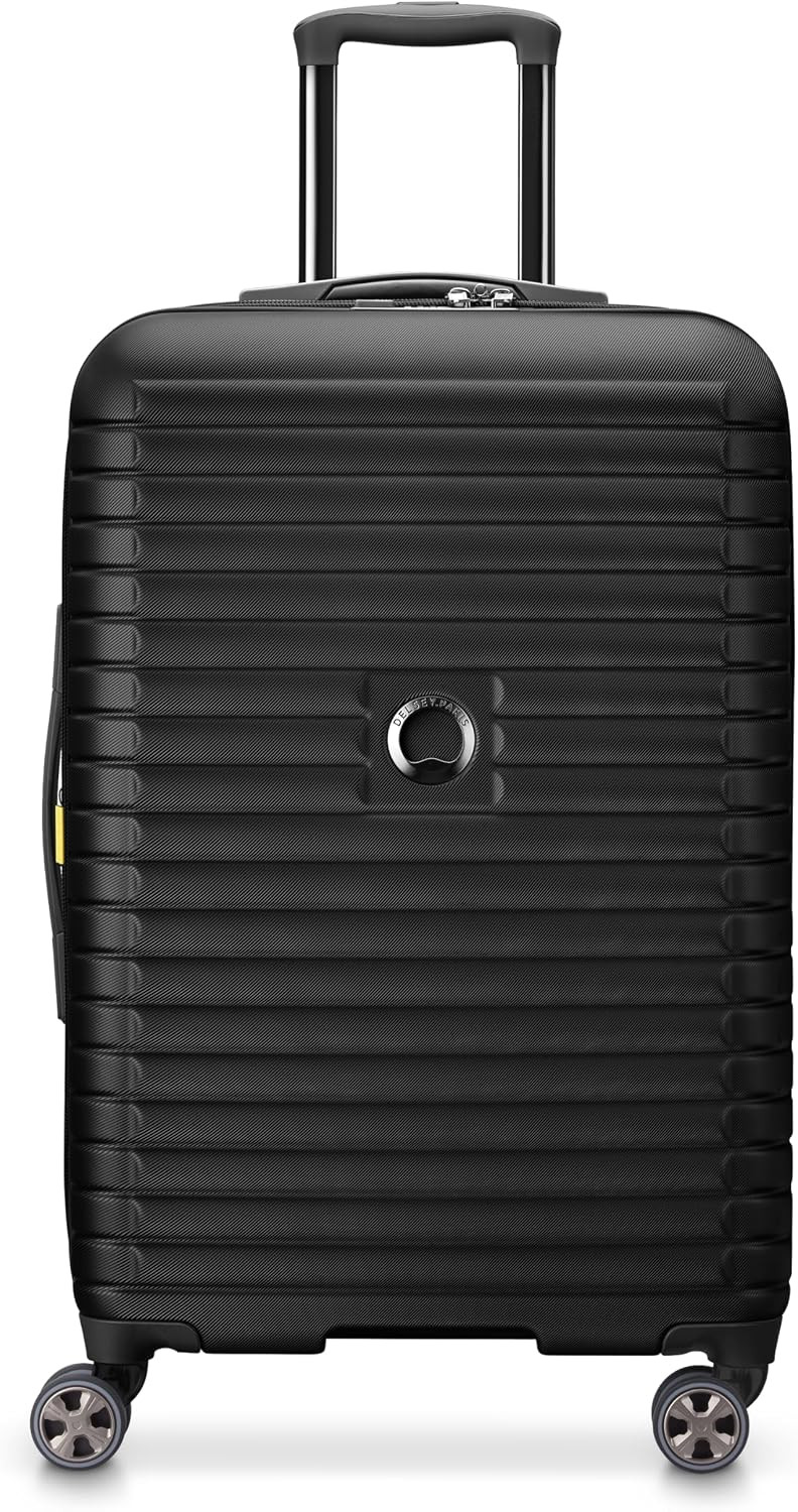 DELSEY PARIS Cruise 3.0, 24 Inch Checked-Medium Luggage, Black | Amazon (US)