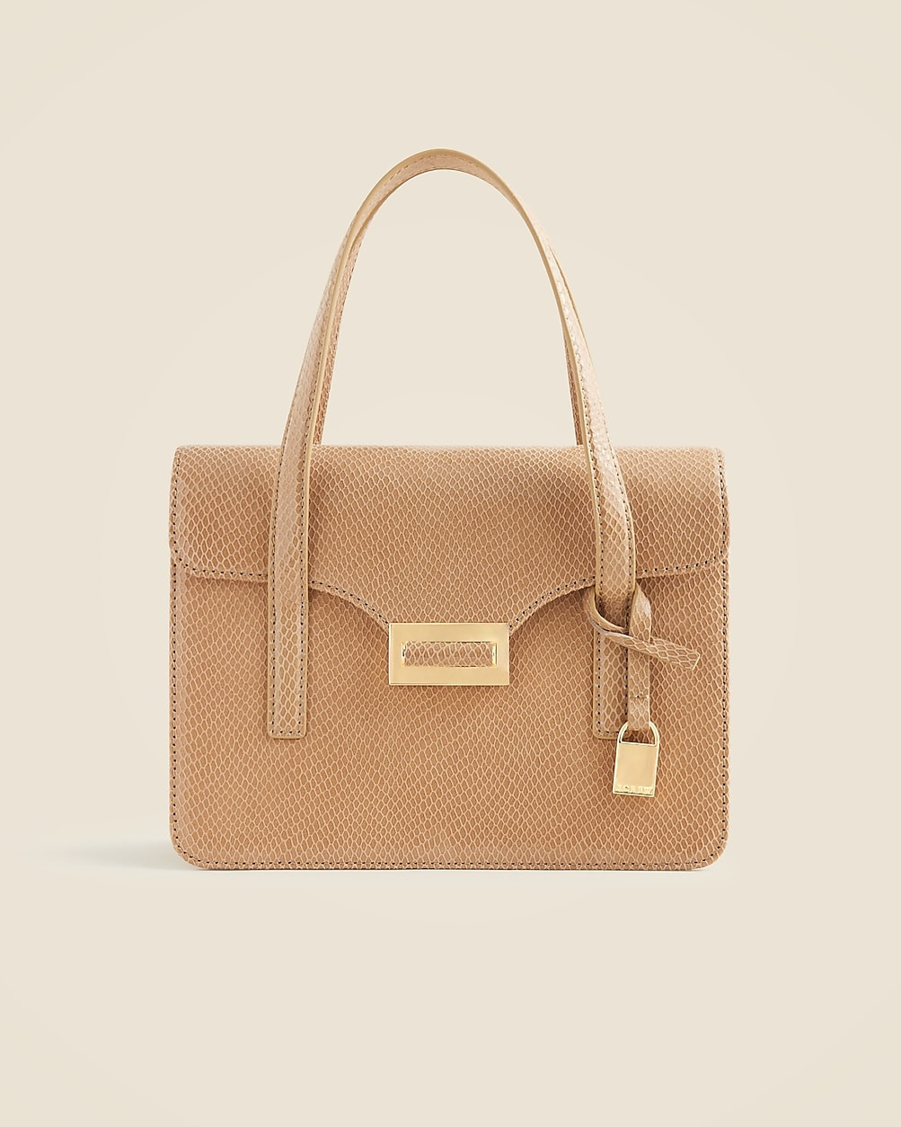 Edie accordion bag in snake-embossed Italian leather | J. Crew US