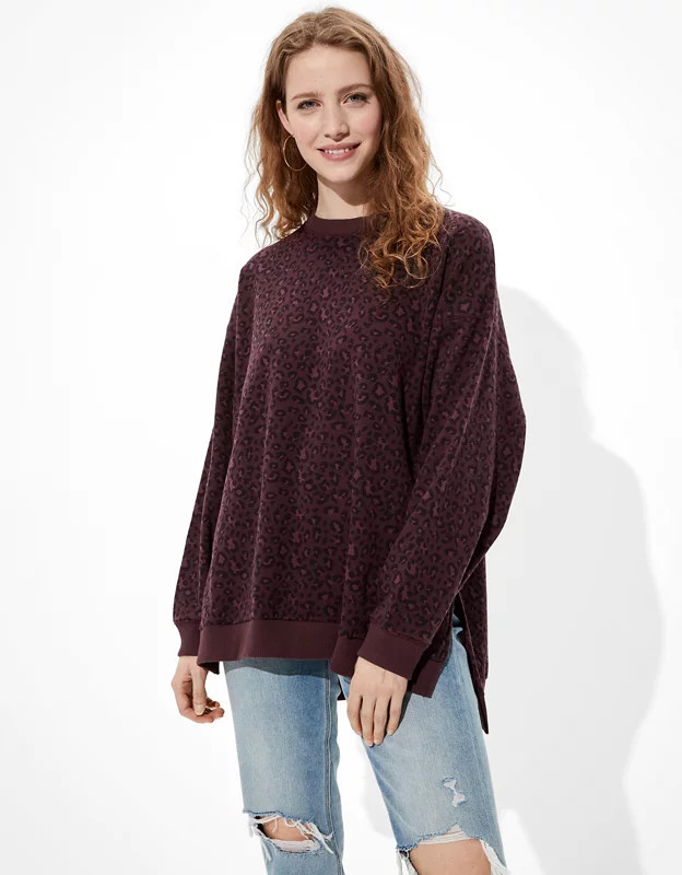 AE Forever Crew Neck Sweatshirt | American Eagle Outfitters (US & CA)